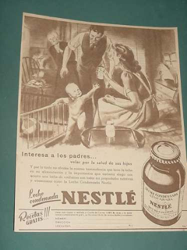 Publicidad Leche Condensada Nestlè Azucarada Rica En Crema