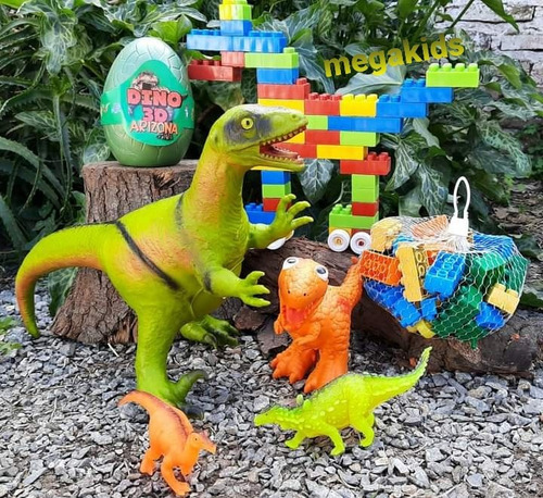 Combo Con Dinosaurio O Tigre Grande! (6 Juguetes)