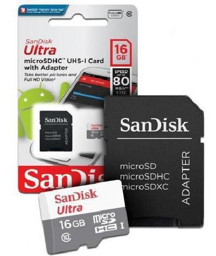 Cartao Micro Sd Sandisk Class 10 Ultra 16gb