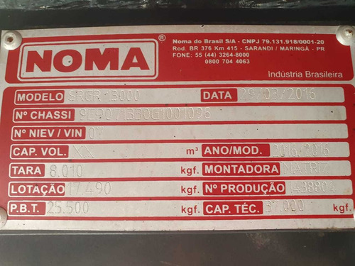 Imagem 7 de 7 de Carreta Graneleira Noma 2016 Para Cavalo 4 Eixos