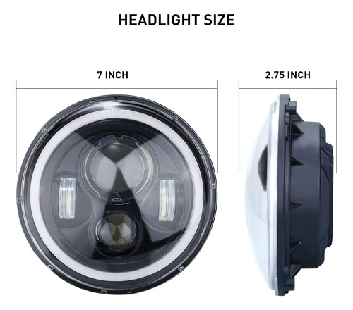 Faro Led H4 45w 7 Luz Señal Degiro Ambar Drl Blanca