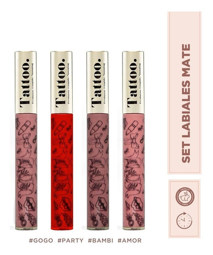 Imagen 7 de 8 de Set Labiales Regina Tattoo