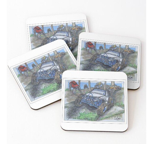 Set Posavasos Carrera Por Senderos En Grupo Truggy. Calidad