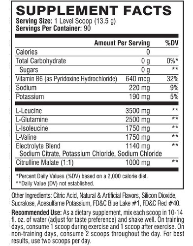 Scivation Xtend Bcaa 90 Servicios Sabor Blue Raspberry Ice