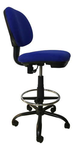 Silla Cajero Prontometal Di Parma Base Metálica Tela Azul Color Negro