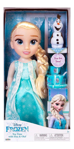 Muñeca Disney Frozen Hora Del Té  Con Elsa Y Olaf 