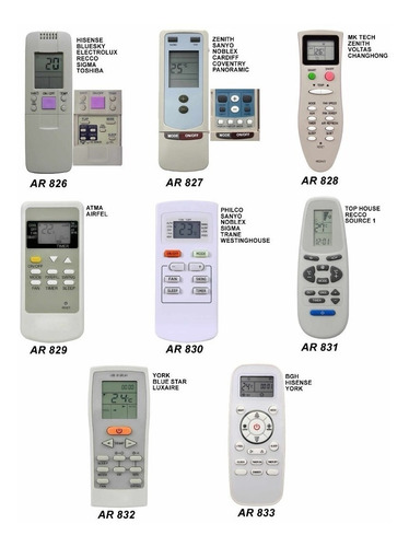 Control Remoto Aire Acondicionado York Blue Star Luxaire