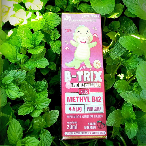 Kit 5x B-trix Vit B12 Em Gotas Kids 20ml Sabor Morango Flora
