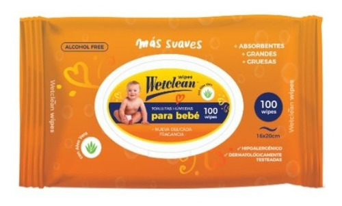 Toallitas Húmedas Wetclean X 100 Unidades