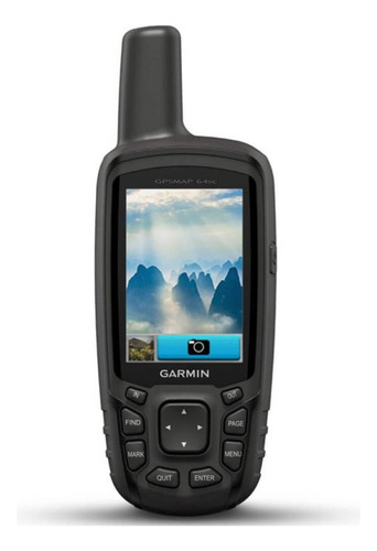 GPS deportivo portátil Garmin Gps Map 64sc negro con cámara