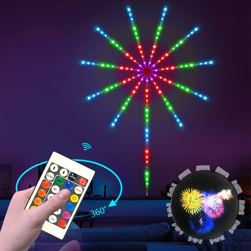 Tiras Led De 24 Teclas, 10+1 Luces De Fuegos Artificiales Dr