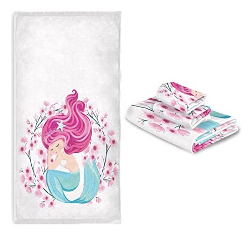Alaza Juego De Toallas De Baño, Hermosas Toallas De Flores D