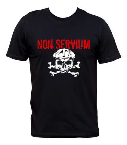 Remera Non Servium Oi! Calavera Algodón Premium