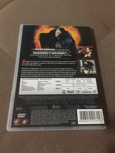 Dvd Minority Report- A Nova Lei- Duplo, Com Tom Cruise (Usado)