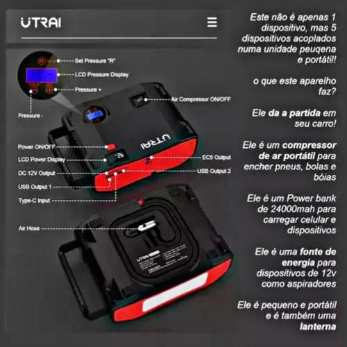 Auxiliar De Partida Js-5 Utrai 2000a Compressor 150psi