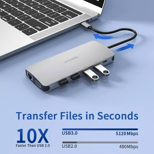 Hub Upgrow Usb Tipo C 13en1 Para Macbook Air 15 M4 A3241