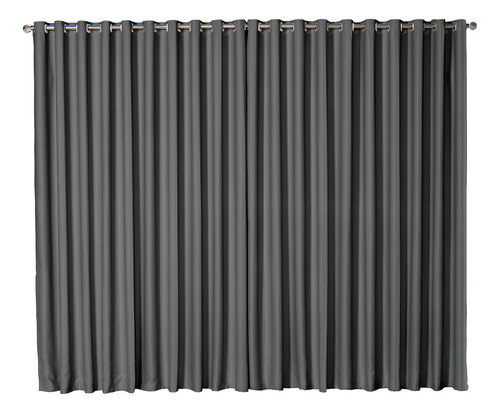 Cortina de vidrio Blecaute para puerta de dormitorio de 8 x 2,80 cm, color gris oscuro