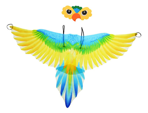 Conjunto De Disfraz De Pájaro For Niños, Capa Con Alas /