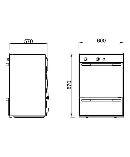 Imagen 7 de 10 de Horno A Gas Longvie H14600xf Con Cajón Parrilla De Empotrar