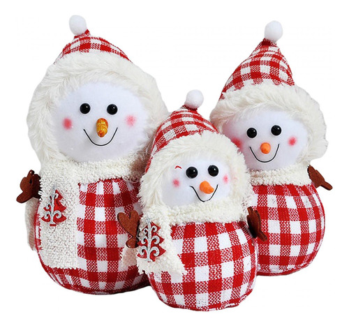 3 Piezas Muñecos De Peluche Navideños Adornos Familiares