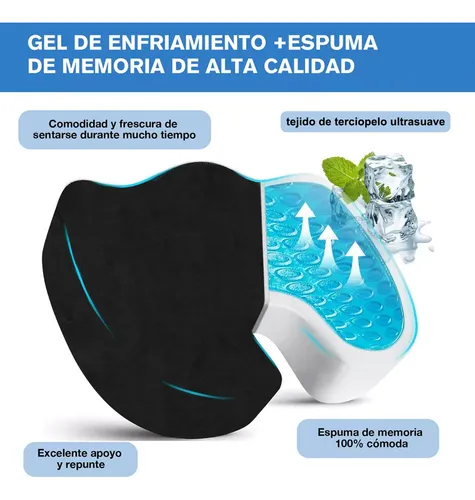 Cojín De Gel Y Almohada De Apoyo Lumbar Diseño Ergonómico