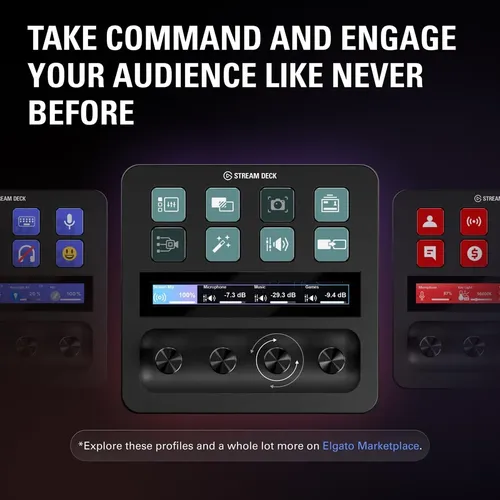 Stream Deck Elgato Plus + 8 Teclas Knob 10gbd9901 - Preto