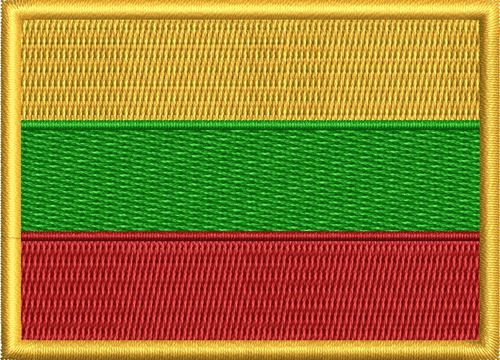 Patch Bordado Bandeira Lituânia Motociclista Militar Ban459