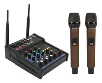 Comprar Mezclador De Audio Profesional Con 2 Micrófonos Inalámbricos