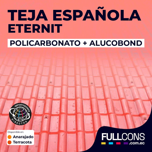 Imagen 3 de 4 de Teja Española Pvc, Colonial, Eternit, Laminas Policarbonato