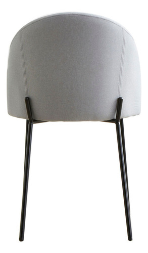 Silla De Comedor Moon Makom Estructura De Caño Reforzado Y Asiento Tapizada Lino Tapicero Antimanchas X2 Unidades