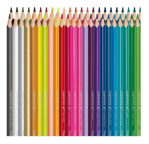 Lapis De Cor Maped Triangular 48 Cores Color Peps Star