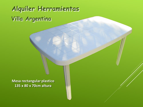 Alquiler Sillas Y Mesas Plástico O Generador Villa Argentina