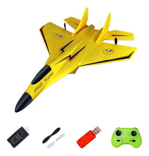 Rc Planador Modelo 2 Canais Aeronaves De Controle Amarelo