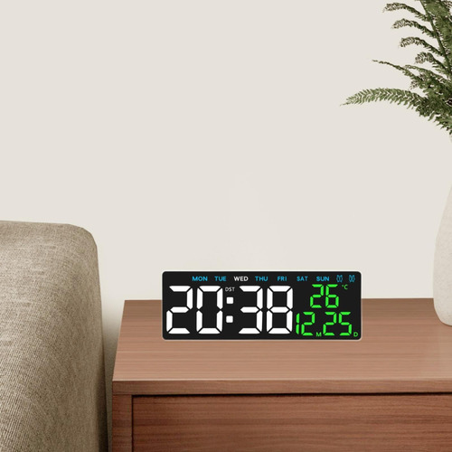 Reloj Despertador Digital, Reloj De Concha Blanca Tiempo