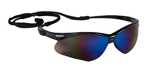 Gafas De Seguridad Nemesis - 12 Pares - Espejo Azul - Negro