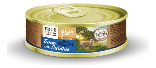 Alimento De Gato True Origins Pure Adult Atun Sardina 85 Gr