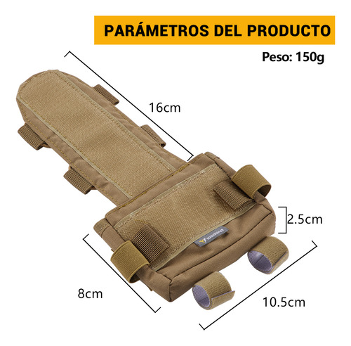 Bolsa Táctica Mk2 Para Casco Funda De Batería Para Caza Color Coyote Brown