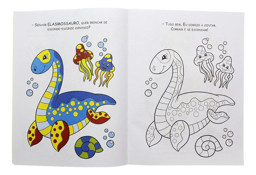 Como é bom Colorir! Dinossauros Alegres, de Rusconi Libri. Editora Todolivro Distribuidora Ltda. em português, 2021