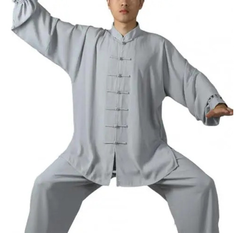 Juego De 2 Camisas Unisex De Kung-fu Con Botones De Práctica