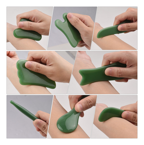 Herramienta De Masaje Jade Guasha Para El Tratamiento De La