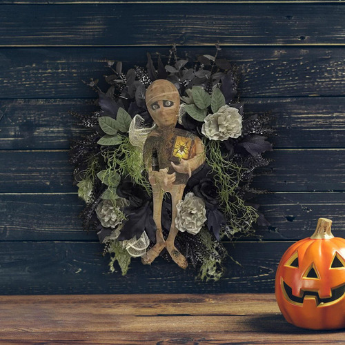 Corona De Halloween, Corona De Flores De Momia Para