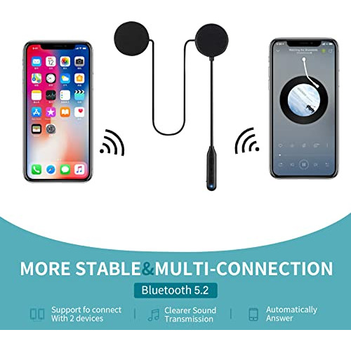 Auriculares Bluetooth 5.0 Motocicleta Auriculares Casco...