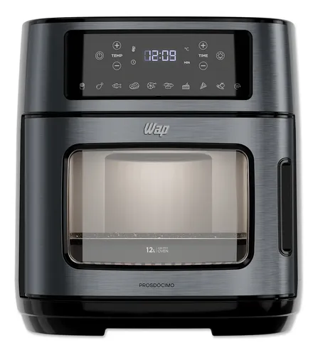 Fritadeira Air Fryer Oven Wap Digital Black Inox 12l 2000w