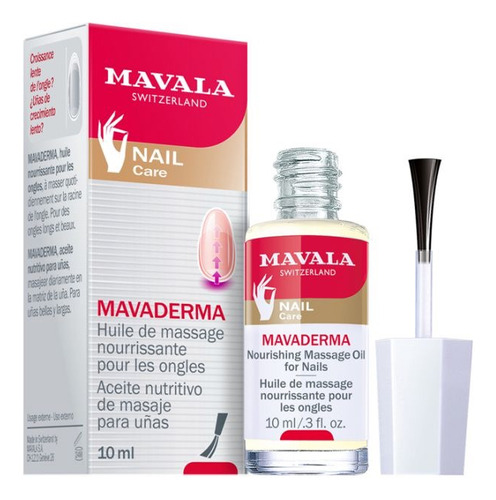 Mavala Mavaderma - Aceite fortificante para uñas, 10 ml, color incoloro