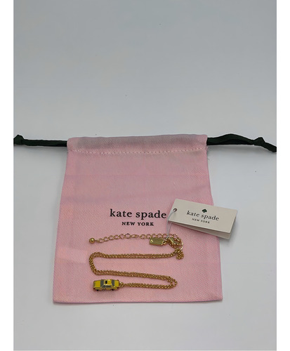 Dije De Aleación De Metales Kate Spade O0r00062 Y Diseño De Yellow Taxi - 44cm De Largo Dorado Dorado