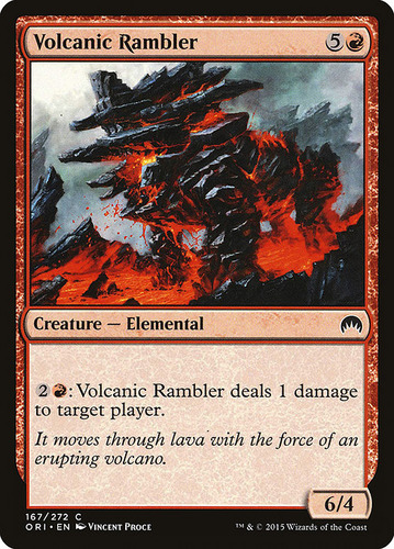 Carta Magic Volcanic Rambler Magic Origins Mtg