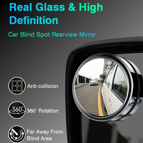 Espejo Retrovisor Panoramico Hd Convexo Para Auto Giro 360