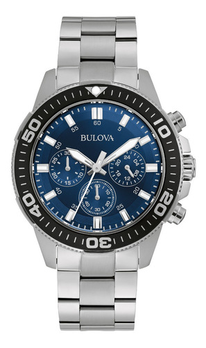 98a247 Reloj Bulova Quartz Classic Para Caballero Plateado/a