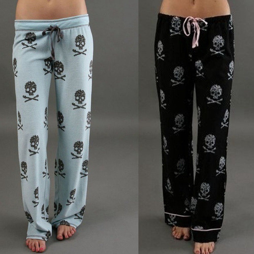 Pantalones De Pijama Con Estampado De Calaveras