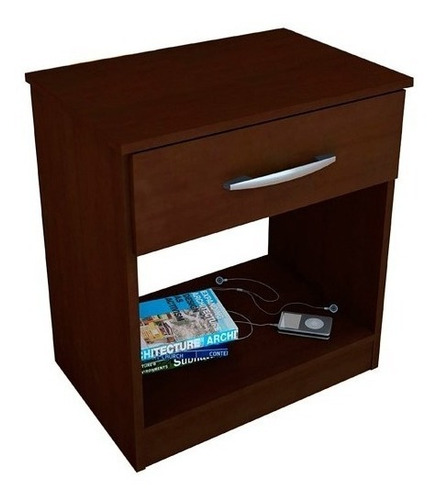Mesa Luz Con Cajon Super Express Chocolate 56151 Luico Hogar